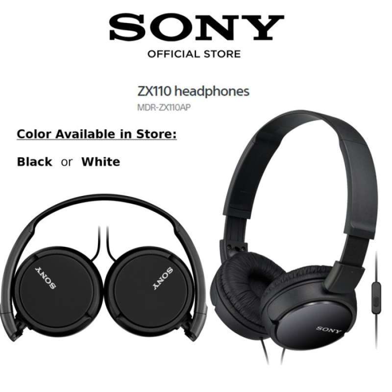 SONY HEADPHONE MDR ZX 110 AP CABLE HEADSET LIPAT TRAVEL SUARA JERNIH