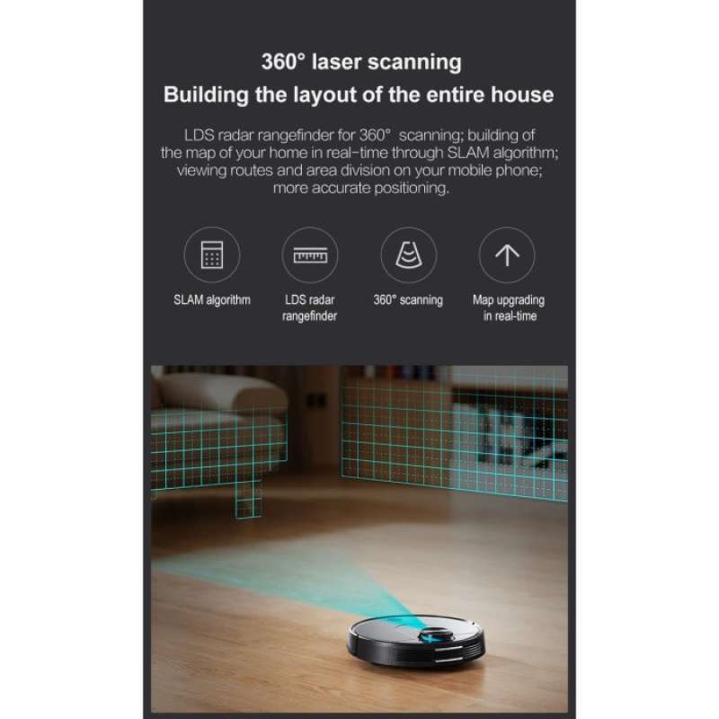 Jual Viomi V2 Pro Smart Vacuum Cleaner 2 In 1 Mop And Sweep Terbaik di