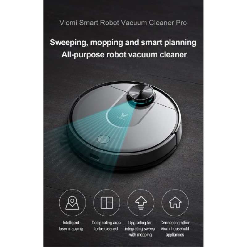 Jual Viomi V2 Pro Smart Vacuum Cleaner 2 In 1 Mop And Sweep Terbaik di