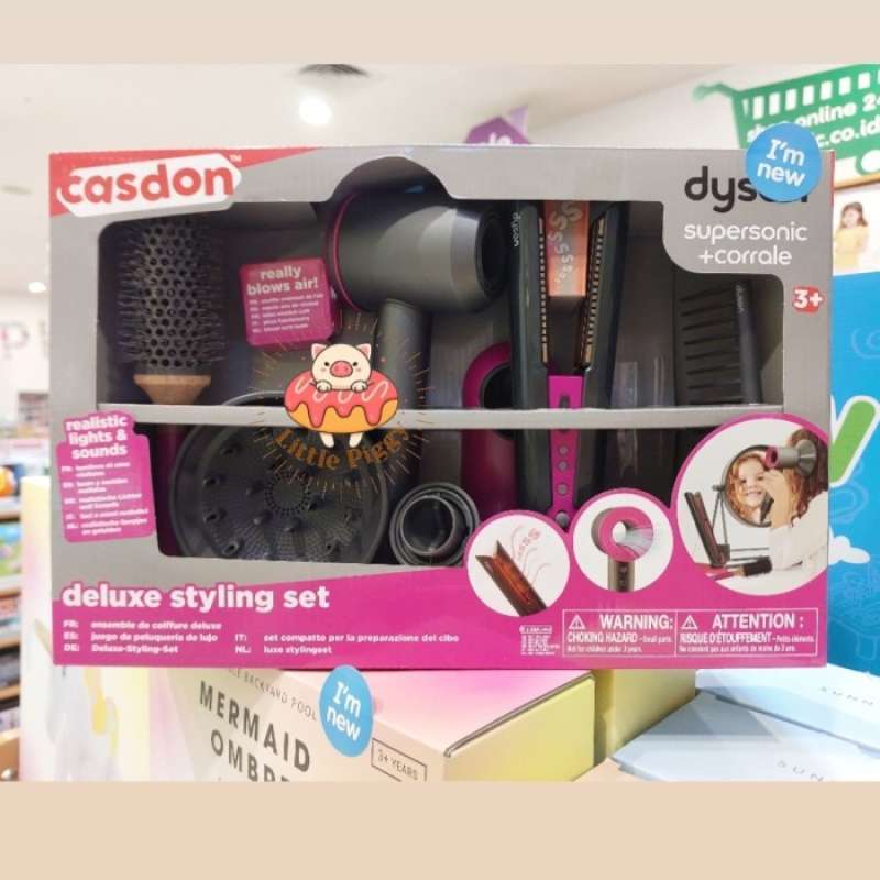 DYSON CASDON DELUXE STYLING SET TOY PLAYSET MAINAN SALON QUASIONSTUR