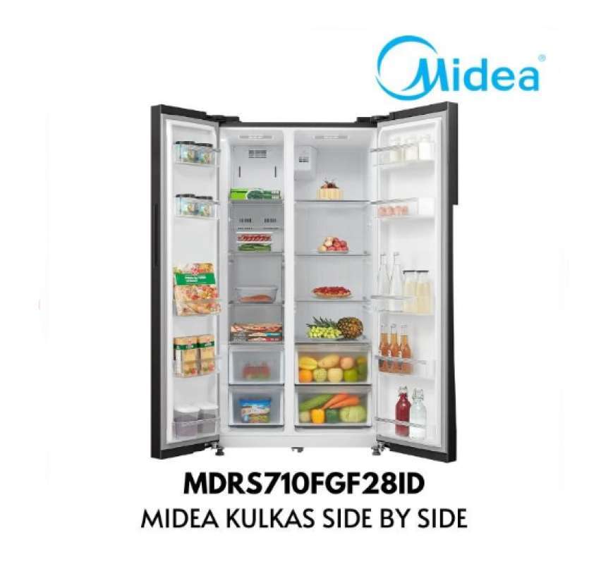 Promo Midea Kulkas Side By Side 532liter Mdrs710fgf28id Diskon 30% Di ...