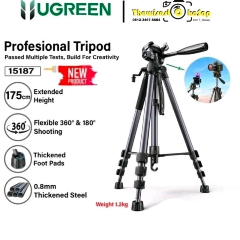 UGREEN 15187 Professional Tripod Camera HP Monopod Portable Alumunium Alloy