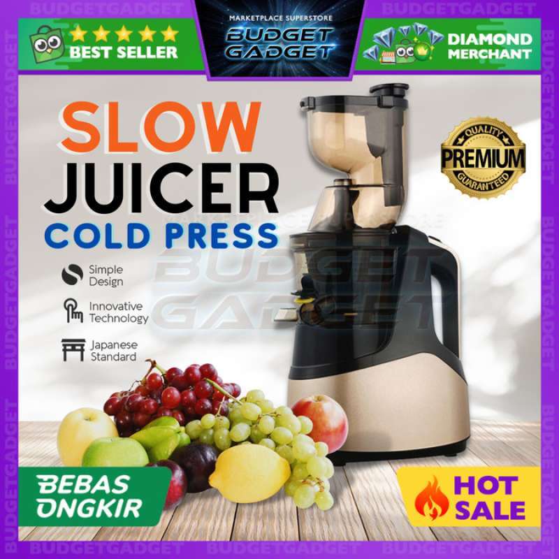 Promo Miui Fruit Slow Juicer 7Lv Screw Cold Press Extractor Machine JeB03B Termurah Diskon 5