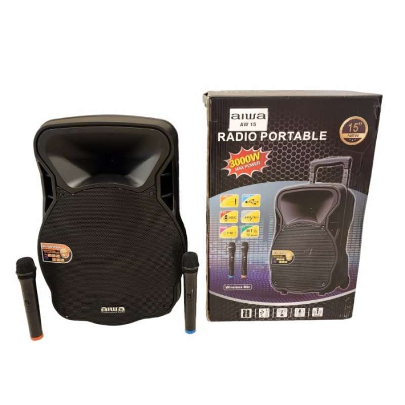 Speaker portable 2025 aiwa 15 inch