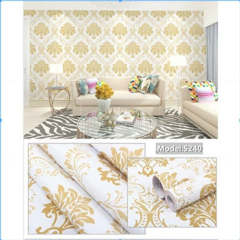 Jual Wallpaper Stiker Dinding Ruang Tamu Kamar Tidur Ukuran 45 x 9