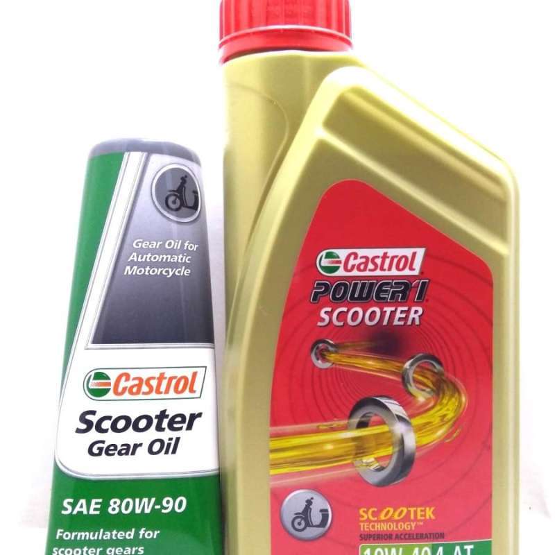 PAKET OLI CASTROL POWER SCOOTER CASTROL GEAR SEMUA MATIC OK