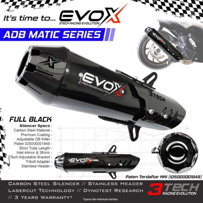 Jual Silencer Only - Knalpot Evox Adb Series Matic 110cc - 160cc ...
