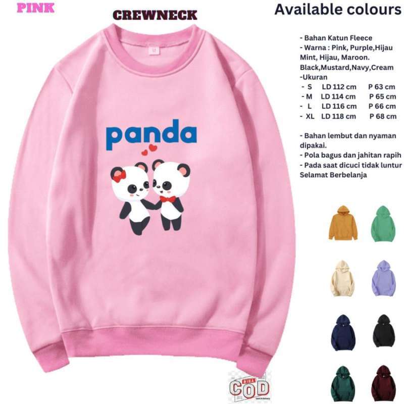 Jual Jaket Sweater Crewneck Anak Perempuan Panda Couple Usia 5 15 Tahun Merah Muda 5 6 Tahun Di Seller Raymorastore Rahayu 2 Kab. Bandung Blibli