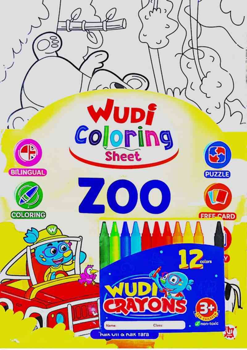 Promo Wudi Coloring Sheet - Zoo Diskon 7% di Seller Gramedia Official