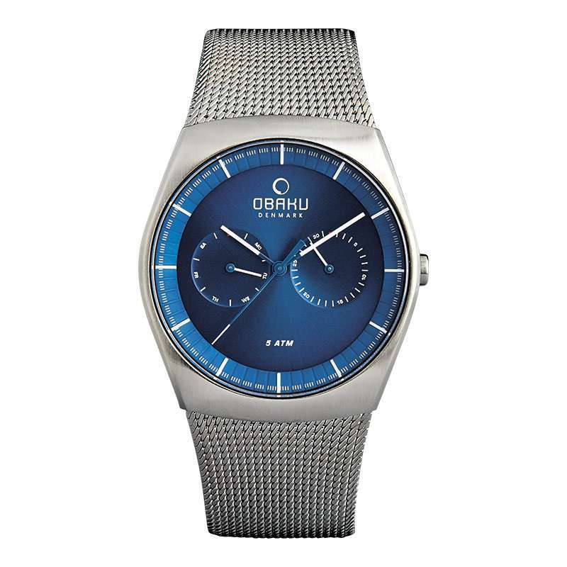 Promo Jam Tangan Pria Obaku V176gmclmc Jord Cyan Multifunction Blue Dial Silver Mesh Strap Diskon 35 Di Seller Machtwatch Official Store Kedoya Utara 2 Kota Jakarta Barat Blibli