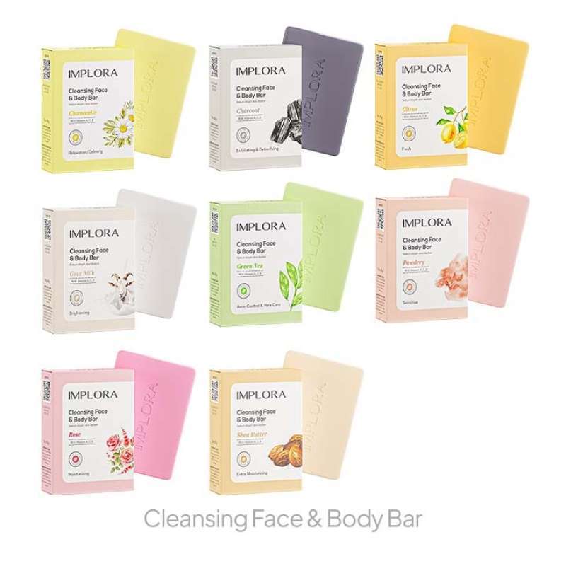 Promo IMPLORA Cleansing Face & Body Bar With Vitamin A,C,E 60gr Sabun