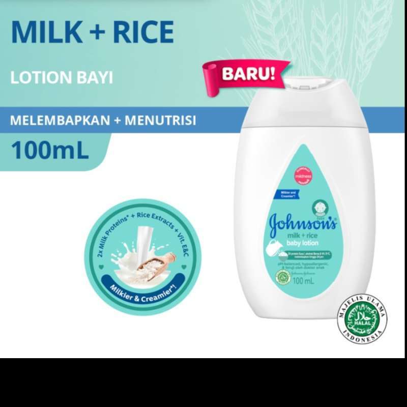 Johnson's Baby Lotion Milk Rice 100ml Losion Bayi Johnson Johnson
