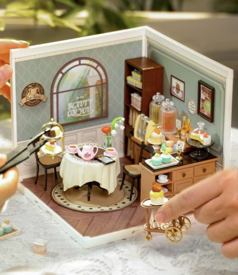 Promo Rolife Super Creator Afternoon Tea Puzzle Diy Miniature House