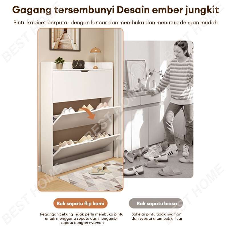 Promo Rak sepatu Rak sepatu tertutup Lemari sepatu Rak sepatu tertutup