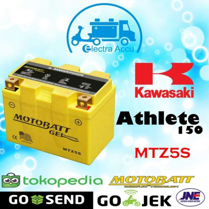 Promo Aki motor Kawasaki Athlete 150 Motobatt MTZ5S aki kering / gel