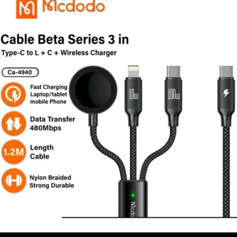 Charging Cable Charger For Phone And Watch Mcdodo CA-4940 Beta