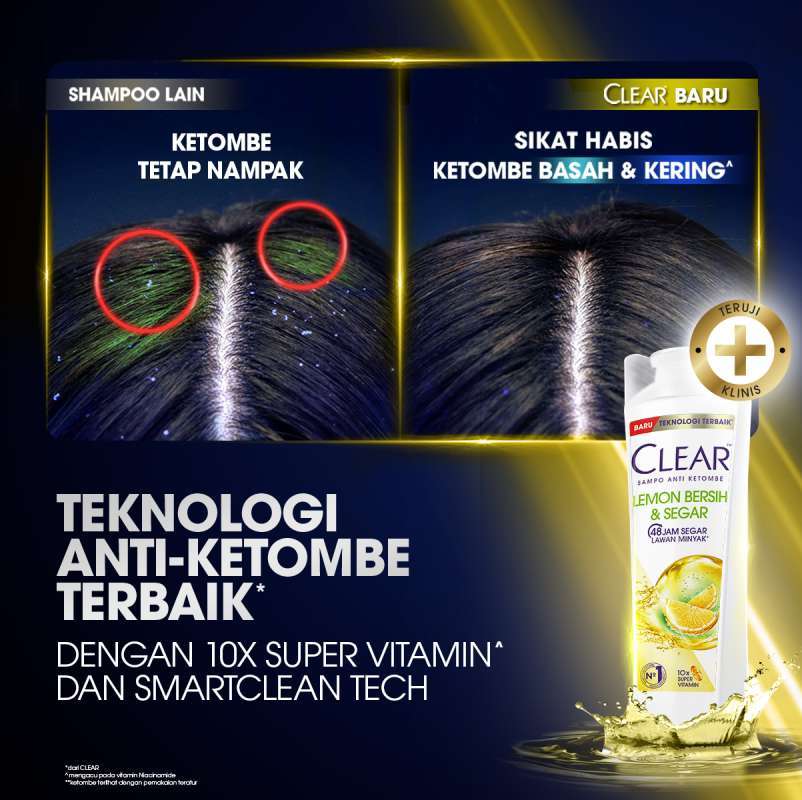 Promo WHS - Surabaya - CLEAR Shampoo Anti Ketombe Lemon Bersih & Segar