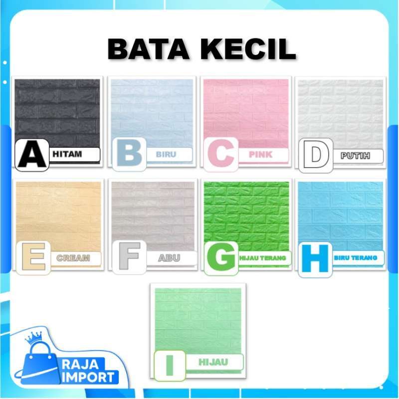 Jual H5163 Wallpaper Dinding Foam 3D Kecil Motif Batu Bata / Stiker