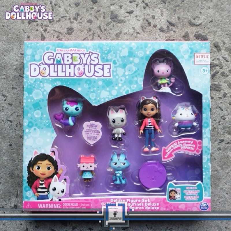 Jual Gabby's Dollhouse Deluxe Figure Set Gabby with 7 Figures Surprise