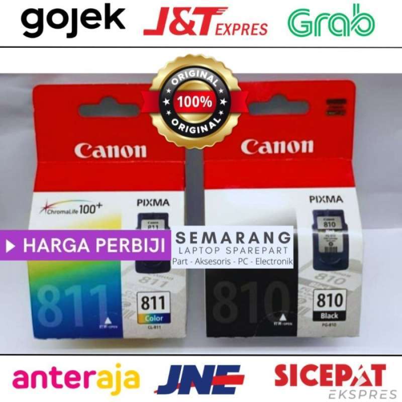 Jual TINTA PRINTER CANON 810 811 Cartridge Refill Hitam Warna Original