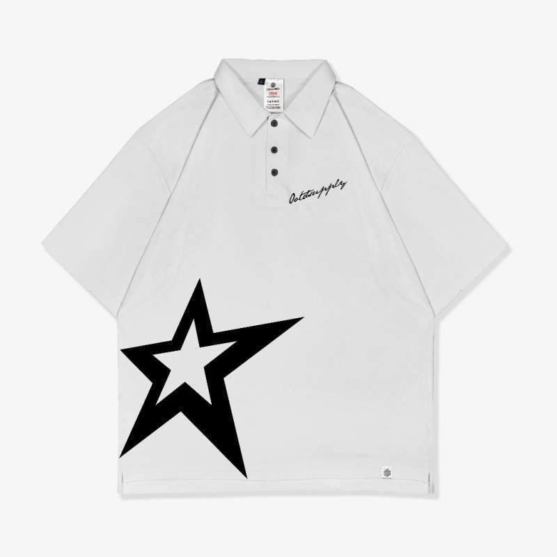 OOTDSUPPLY Oversize Polo Shirt Inspire 3rd Colours l Kaos Polo Pria dan  Wanita OVZ-PS009
