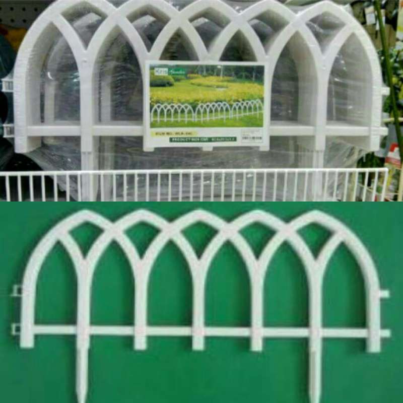 Promo Tanaman Pagar Plastik Putih Pagar Taman Isi 5 Diskon 23% di