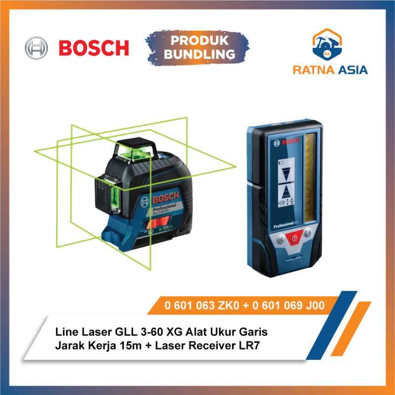 Jual Line Laser Garis Hijau Bosch GLL 360 XG + Laser Receiver Bosch LR