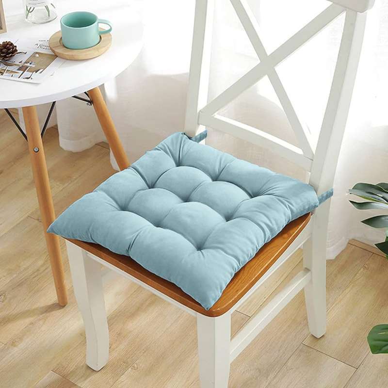 TRUU Chair Pad Ice Blue Light Microfiber Dacron 40x40x6cm Bantal  Alas Duduk/Bantal Kursi/Bantal Lesehan Aesthetic Tebal dan Empuk