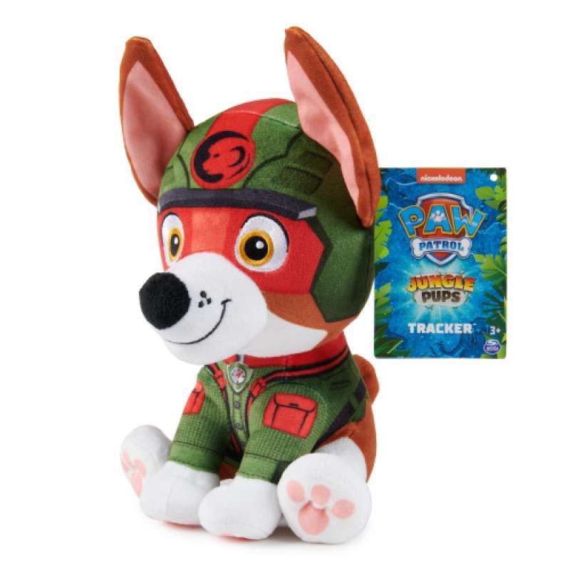 Paw Patrol Jungle Pups Plush Toy - Rocky Character 20cm Soft Stuffed Animal For Kids