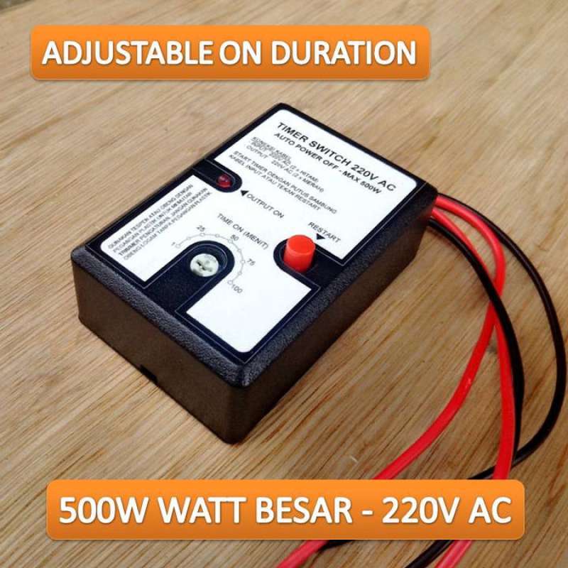 Promo Timer Switch 500w (auto Off) Saklar On-off Listrik 220v Ac -watt ...