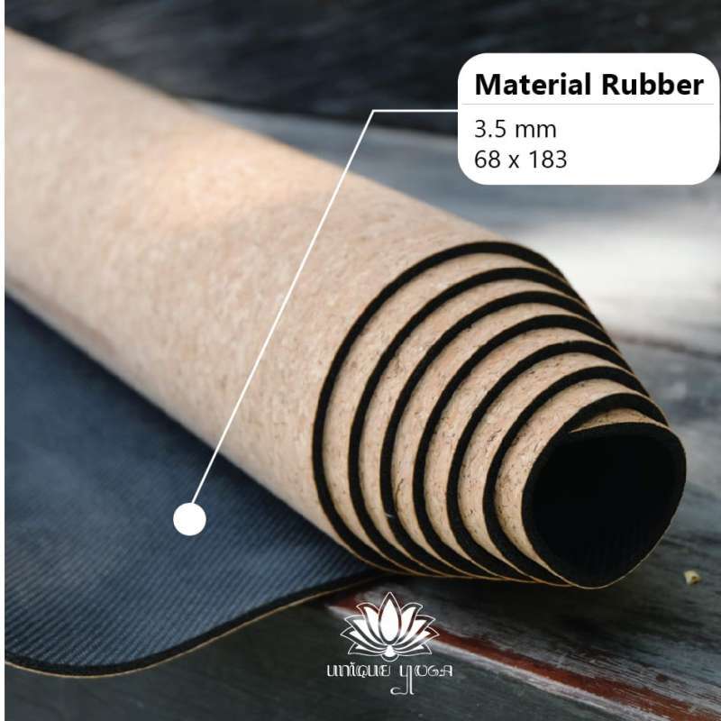 Promo Verish Matras Yoga Rubber Mat Cork Rubber Mat Serbuk