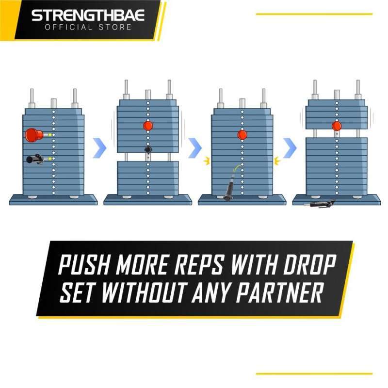 Jual Drop Set Pin Strengthbae Cable Machine Lat Pulldown Row