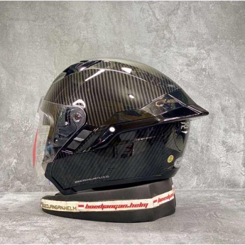 Promo Baru Rsv Helm Sv300 Carbon Black Glossy Double Visor Half