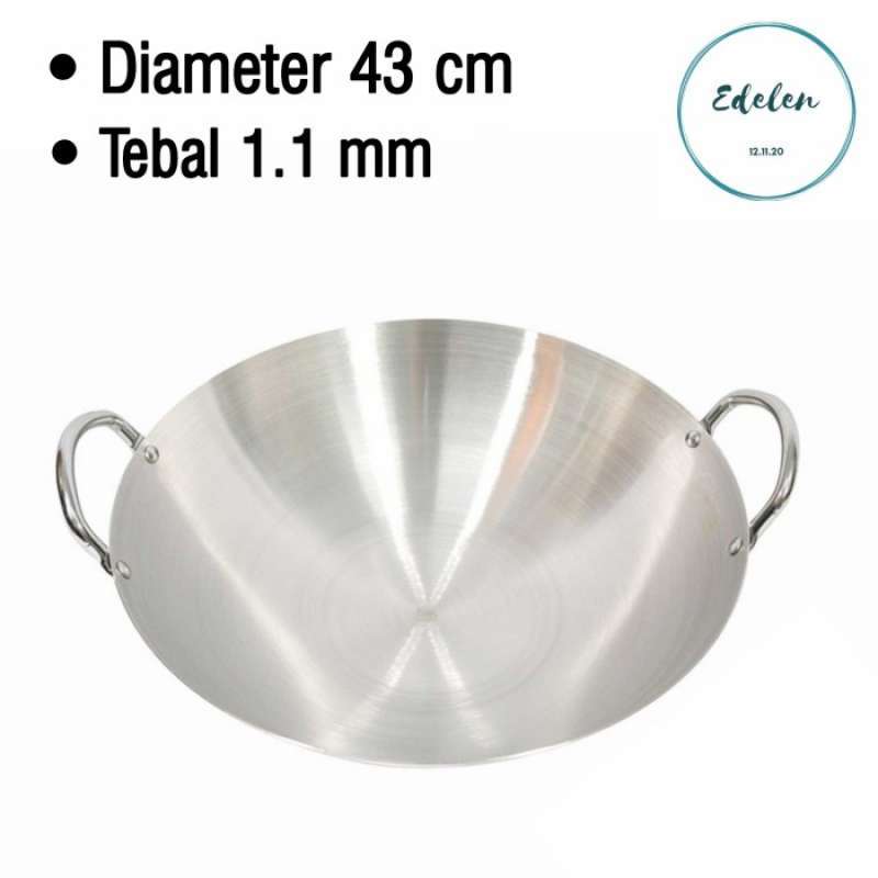 Promo Kuali Wajan Penggorengan Stainless 43 Cm Calypso Vienna Anti