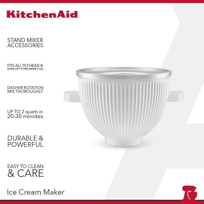 Promo Kitchenaid Ice Cream Bowl Attachment For Stand Mixer 5ksmicm