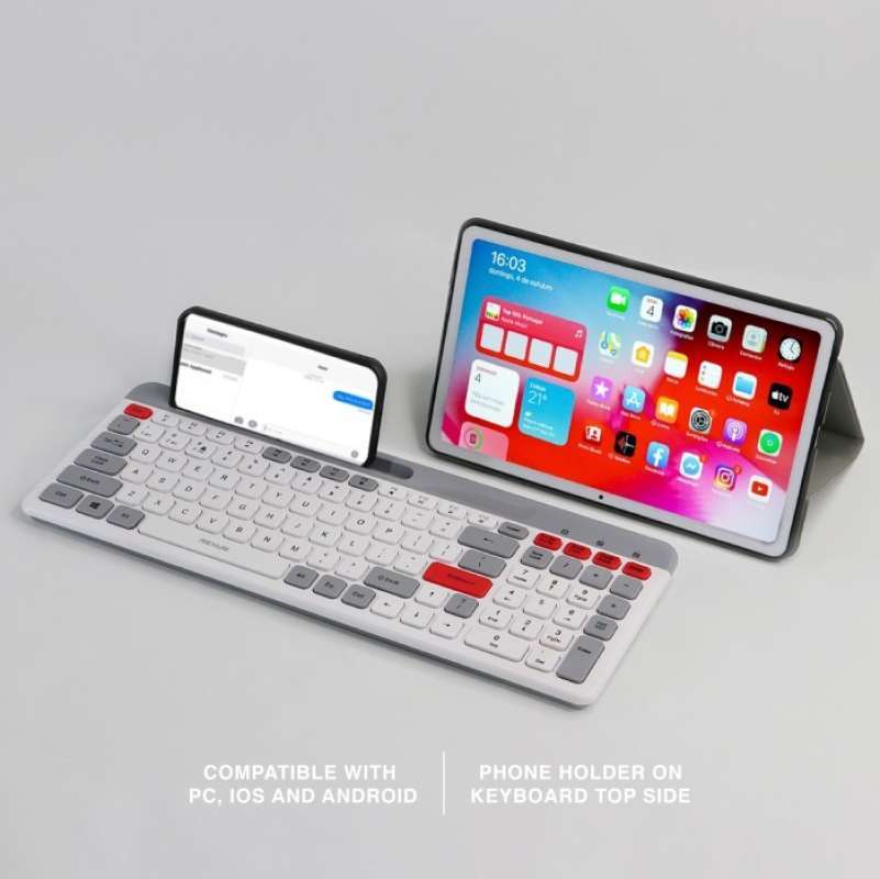 Jual Rexus Keyboard Dual Connection Mosaic Kb02 Wireless Bluetooth Di