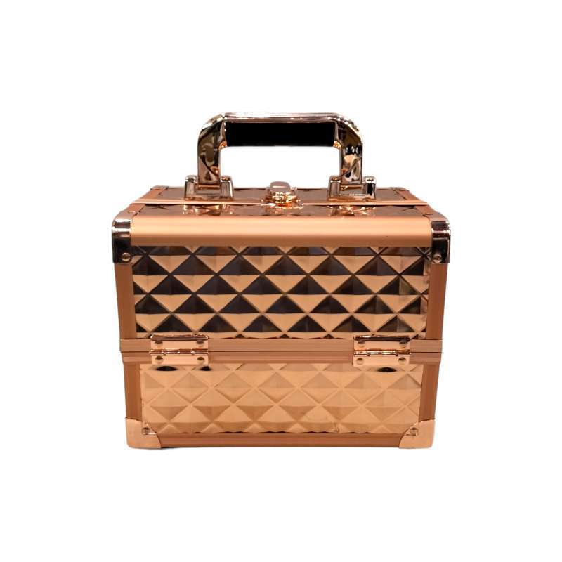 Gold Vintage Makeup Suitcase Vintage Tan Brown American Tourister