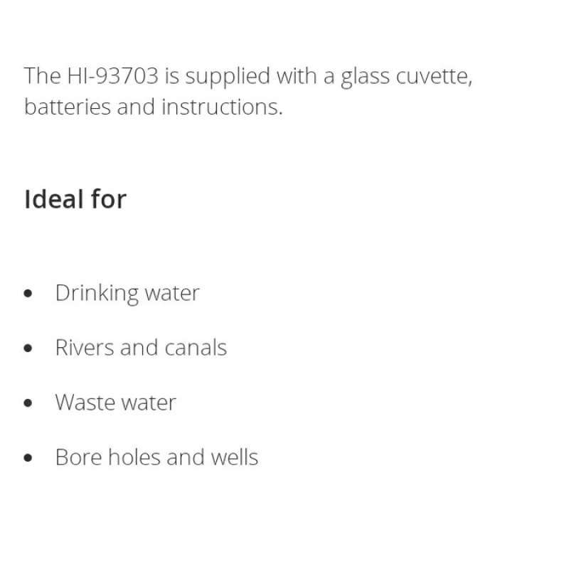 Jual Hanna Instruments Hi93703 Portable Turbidity Meter Di Seller