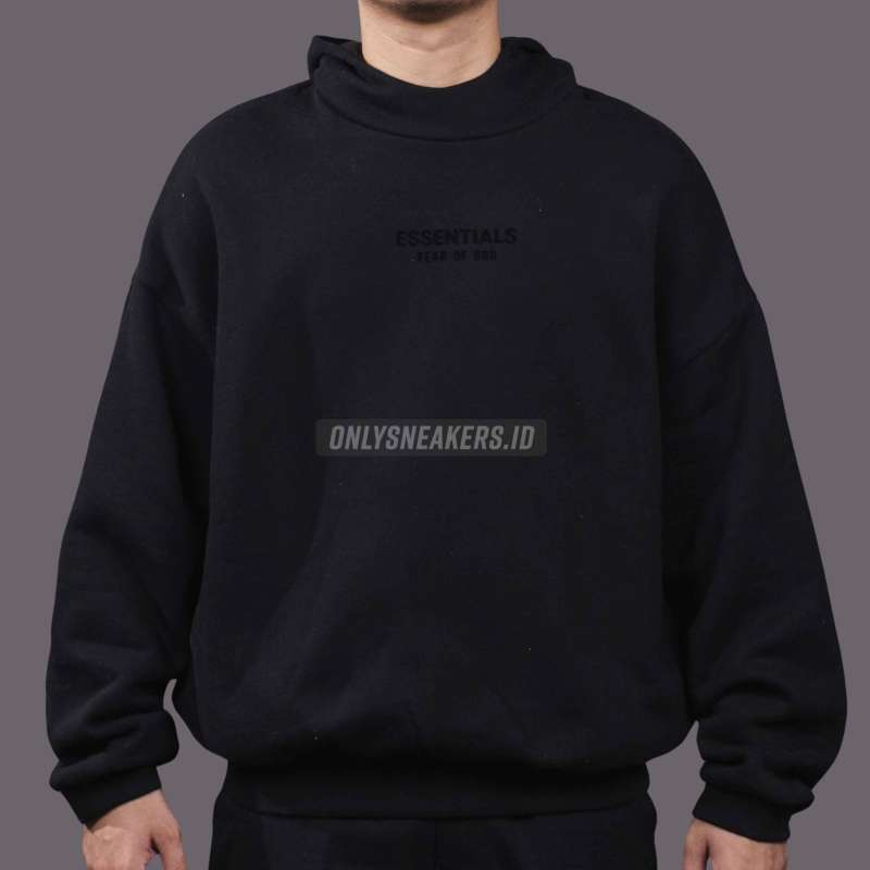 ESSENTIALS FOG JET BLACK CORE HOODIE (100% AUTHENTIC)