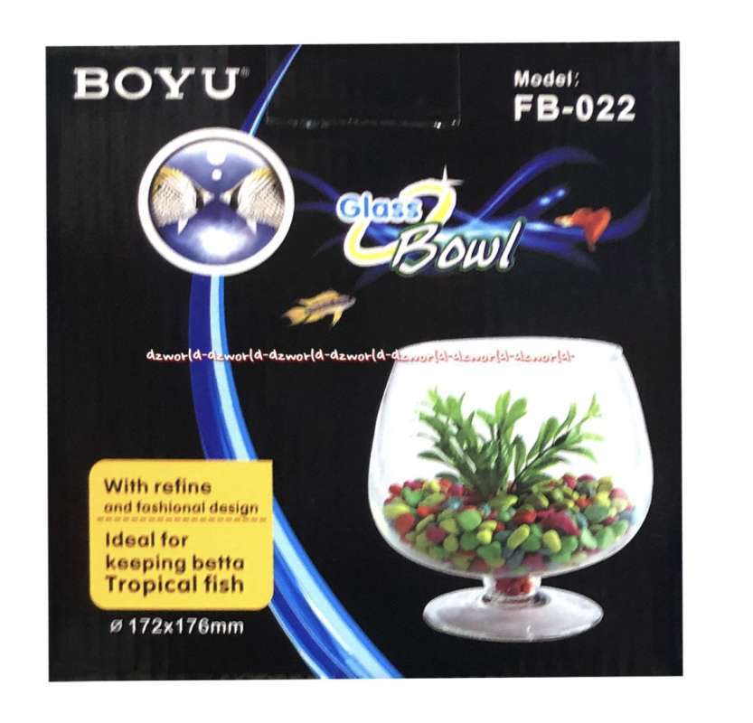 Jual Boyu Glass Bowl Aquarium Gelas 17cm Akuarium Meja Mini Mug Model