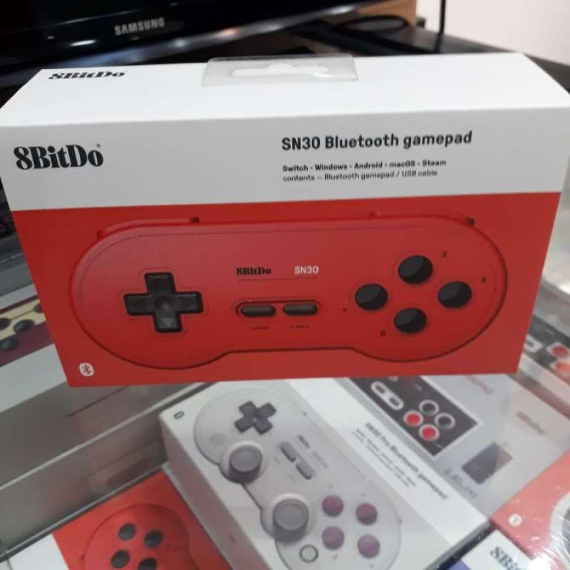 Promo 8bitdo Sn30 Bluetooth Gamepad(red Edition)(switch/pc/android/pi ...