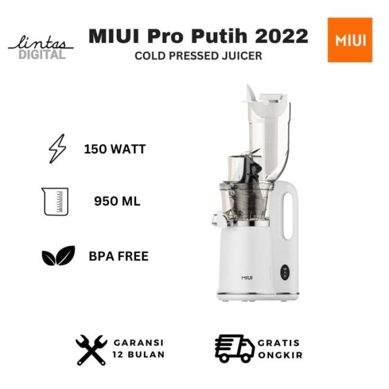Promo Miui Cold Pressed Juicer Pro Buah/sayuran Mudah Dibersihkan Sbl