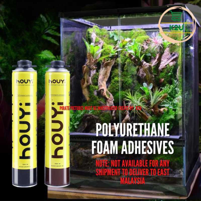 Promo Houyi Expanding Spray Foam Grey Glass Terrarium Paludarium