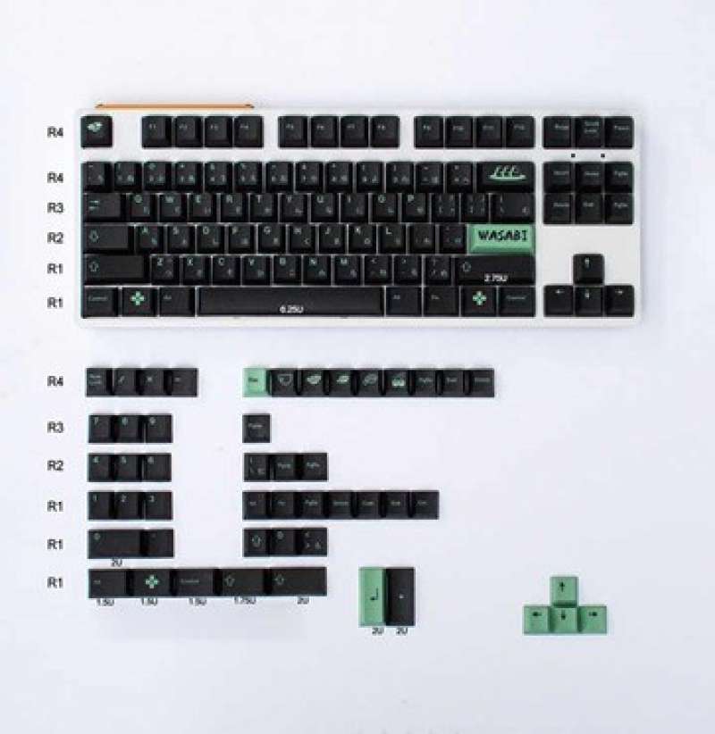 Jual Kc Wasabi Hiragana Cherry Profile 129 Keys Keycap Set Di Seller