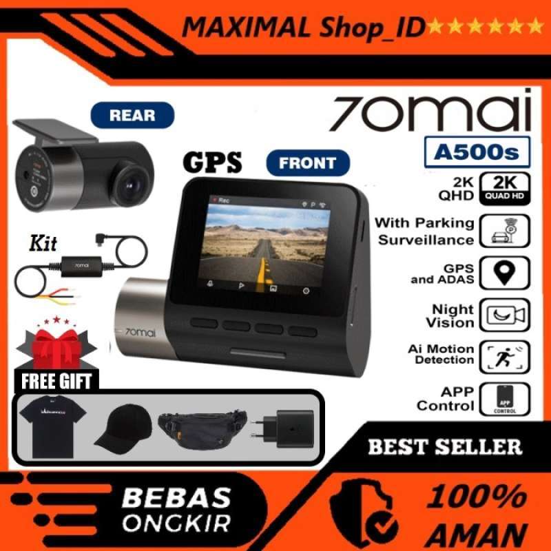 Promo 70mai Dash Cam Pro Plus A500s 1944p Gps Adas Set Front + Rear ...