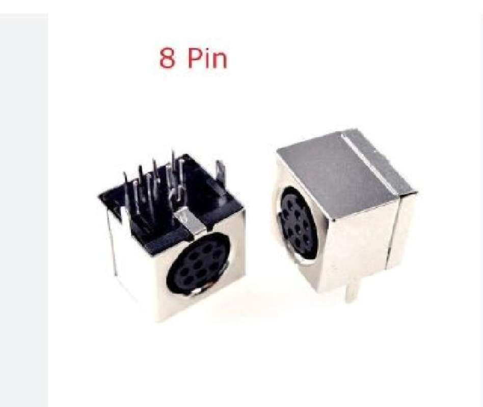 Jual Mini Din Ps2 8pin Female Siku 90 Derajat Pcb Mounting Di Seller It ...
