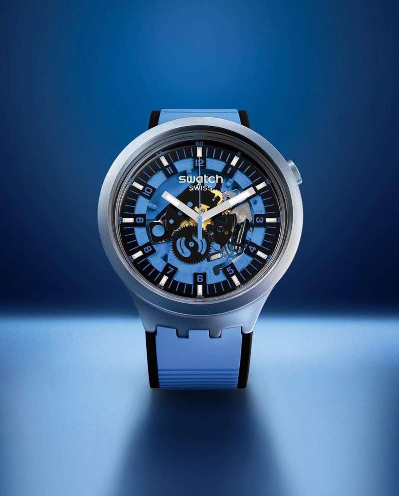 Promo Swatch Sb07s106 Azure Blue Daze Jam Tangan Pria Analog 