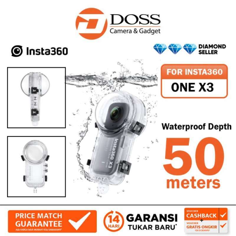 Copriobiettivo Impermeabile X3 Copriobiettivo PULUZ Per Insta360 X3/X4 - Custodia Subacquea Impermeabile Protezione Lenti