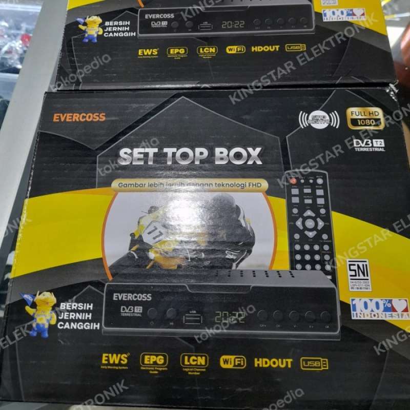 Jual Set Top Box Stb Evercross T2 Sni Full Hd 1080 Usb Dv3 Digital Tv