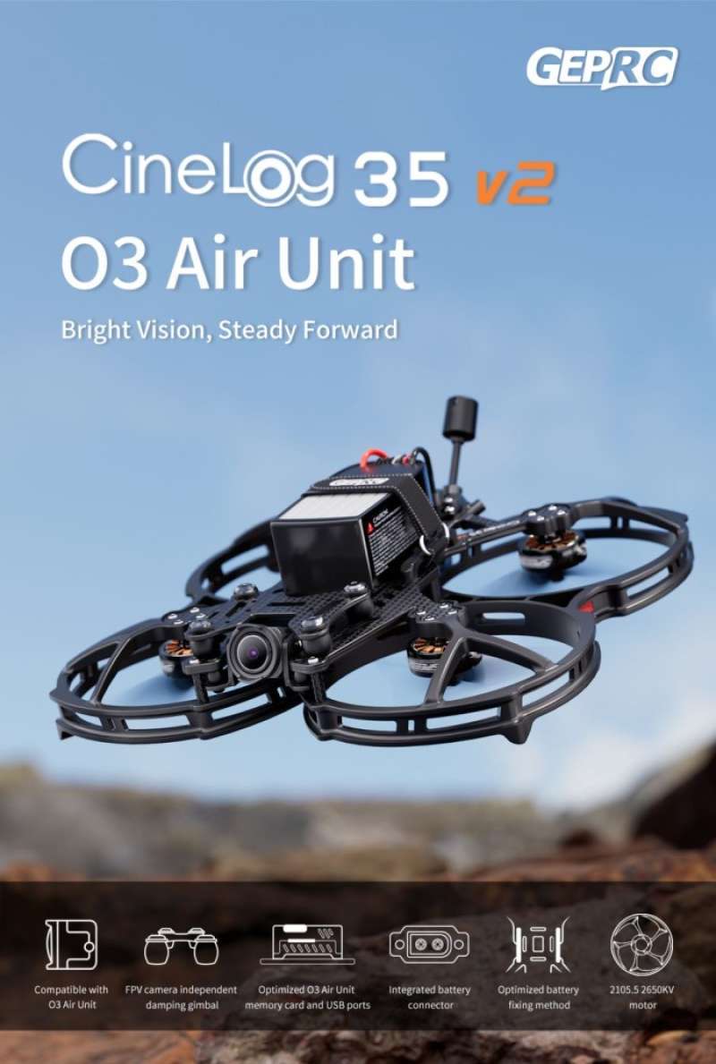 Frame kit GEPRC GEP-Vapor-D5 DJI O4 Pro Frame kit GEPRC GEP-Vapor-D5 DJI O4 Pro